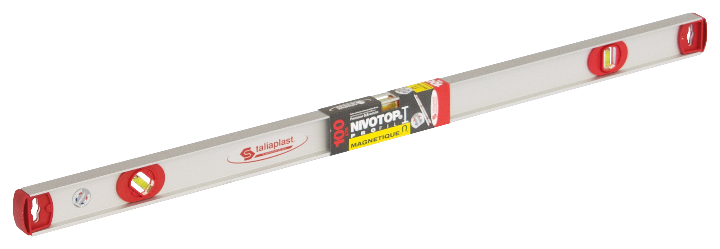 Niveau profilé NIVOTOP en aluminium profil I magnétique Longueur 100 cm TALIAPLAST - 450423
