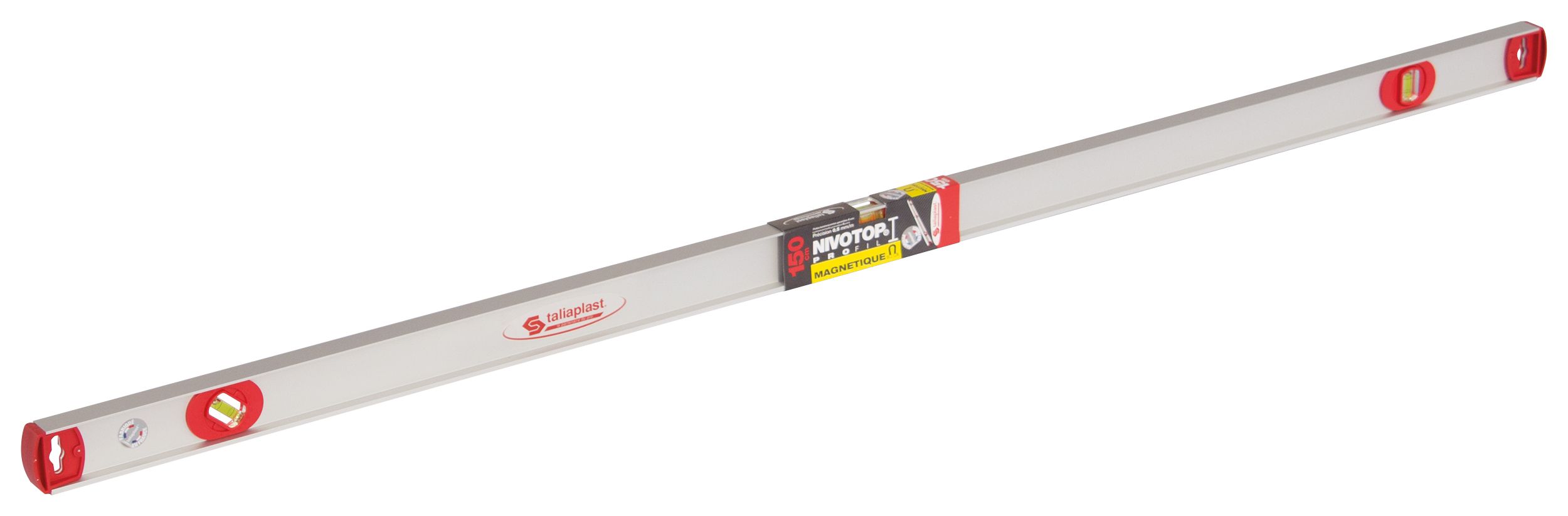 Niveau profilé NIVOTOP en aluminium profil I magnétique Longueur 150 cm TALIAPLAST - 450424