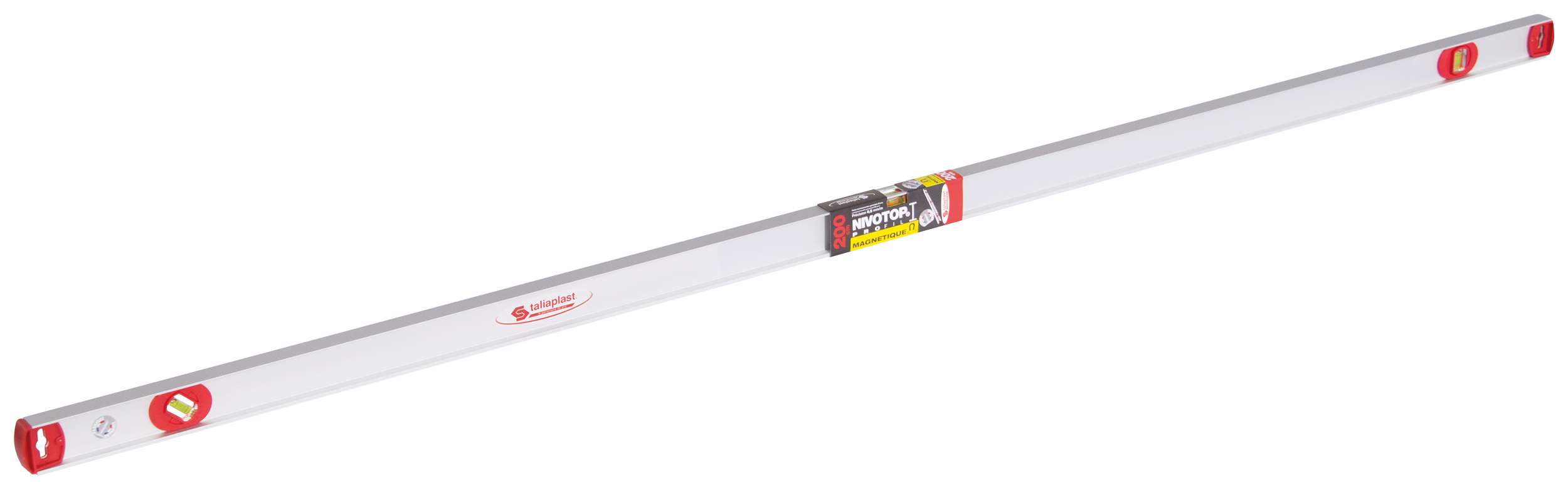Niveau profilé NIVOTOP en aluminium profil I magnétique Longueur 200 cm TALIAPLAST - 450425