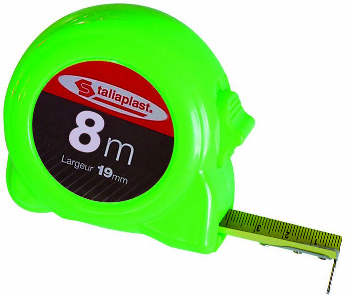 OCTUPLE METRE BOITIER FLUO VERT 25MM (BLISTER) TALIAPLAST - 490264