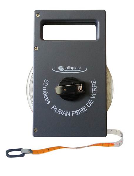 QUINTUPLE DECAMETRE RUBAN FIBRE BOITIER ABS TALIAPLAST - 490308