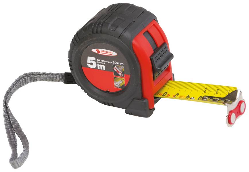 QUINTUPLE METRE AIMANTE BI-MATIERE 32MM TALIAPLAST - 490602