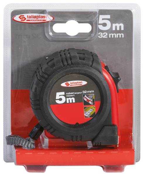 QUINTUPLE METRE BOITIER BI-MATIERE 32MM (BLISTER) TALIAPLAST - 490662