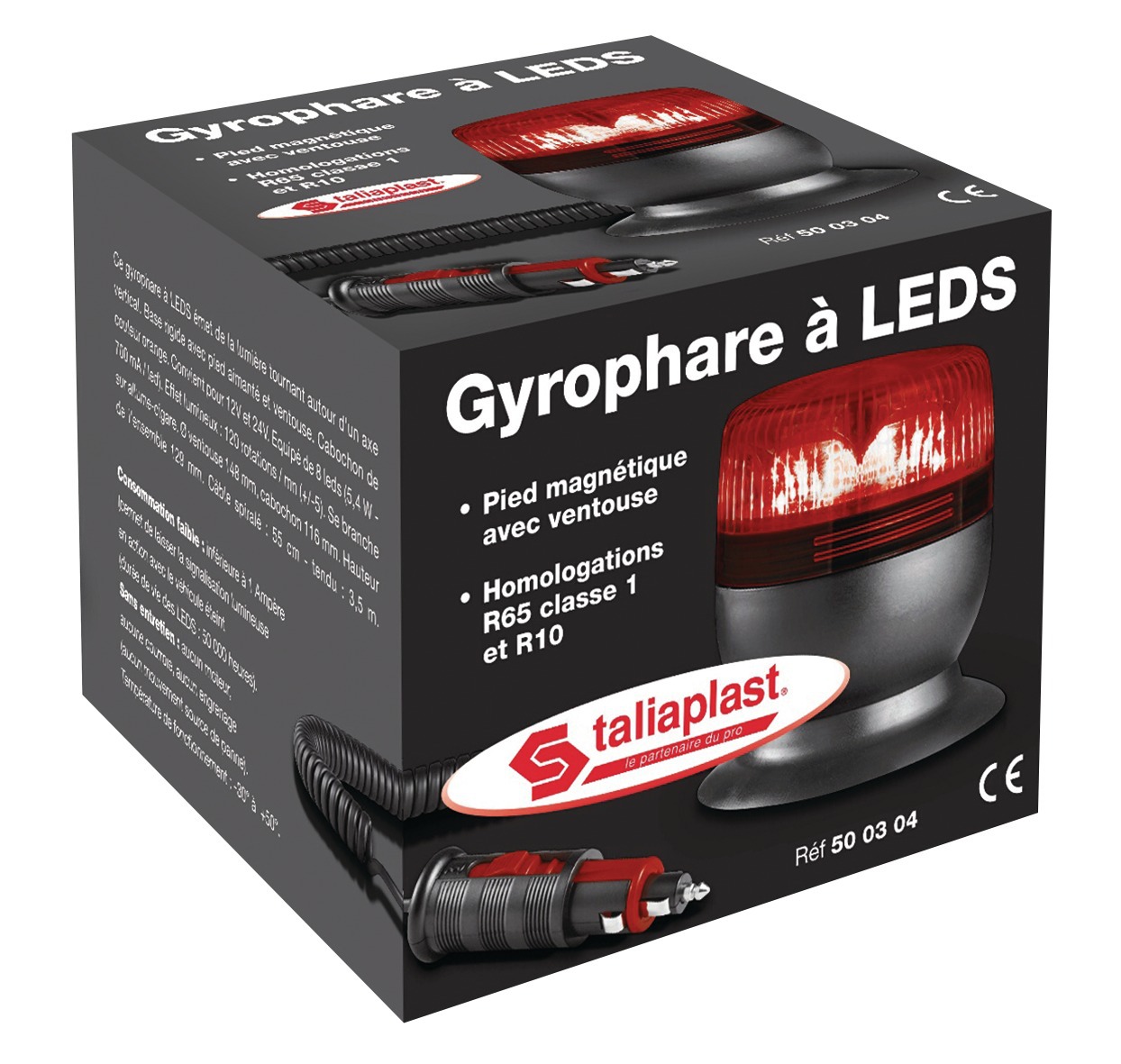 Gyrophare led magnetique bi-tension 12/24v dc TALIAPLAST - 500304