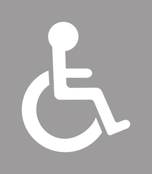POCHOIR 'HANDICAPE' 50X60CM (SIGNALISATION HORIZONTALE) TALIAPLAST - 520403