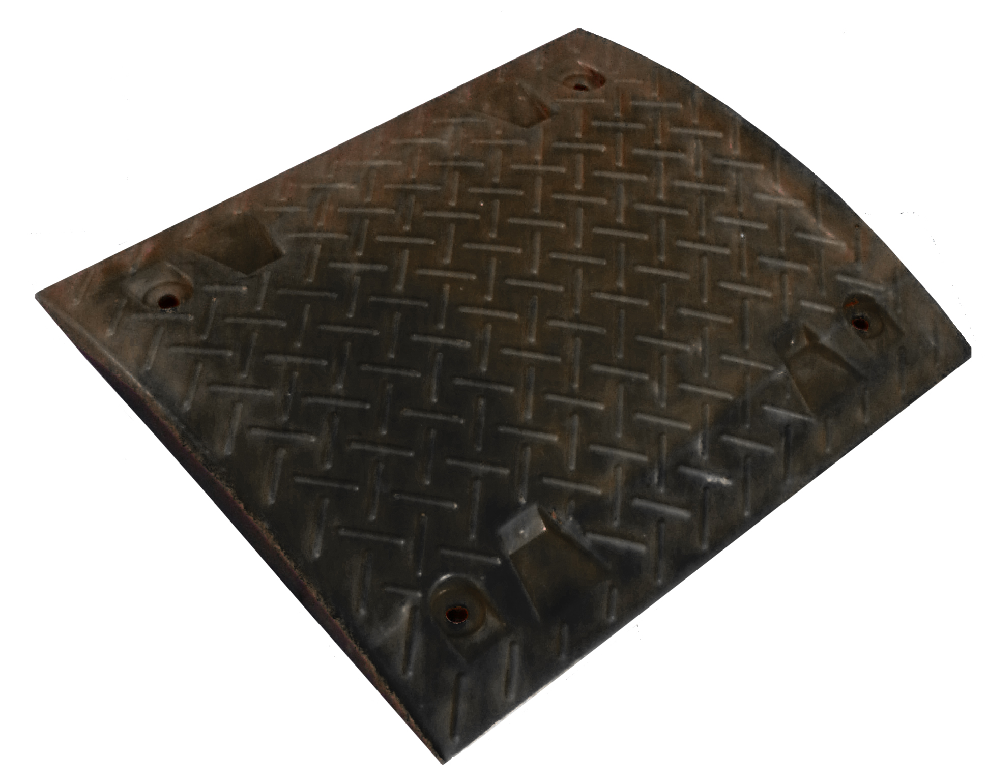 Ralentisseurs de limitation de vitesse en zones privées rectangulaire noire 50 cm TALIAPLAST - 520504