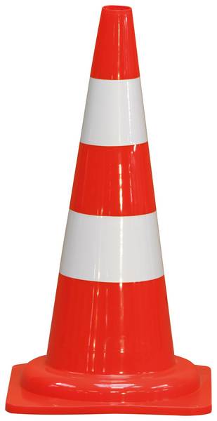 CONE PLASTIQUE FLUO 50CM PVC RETRO CLASSE 2 1,100KG TALIAPLAST - 520803