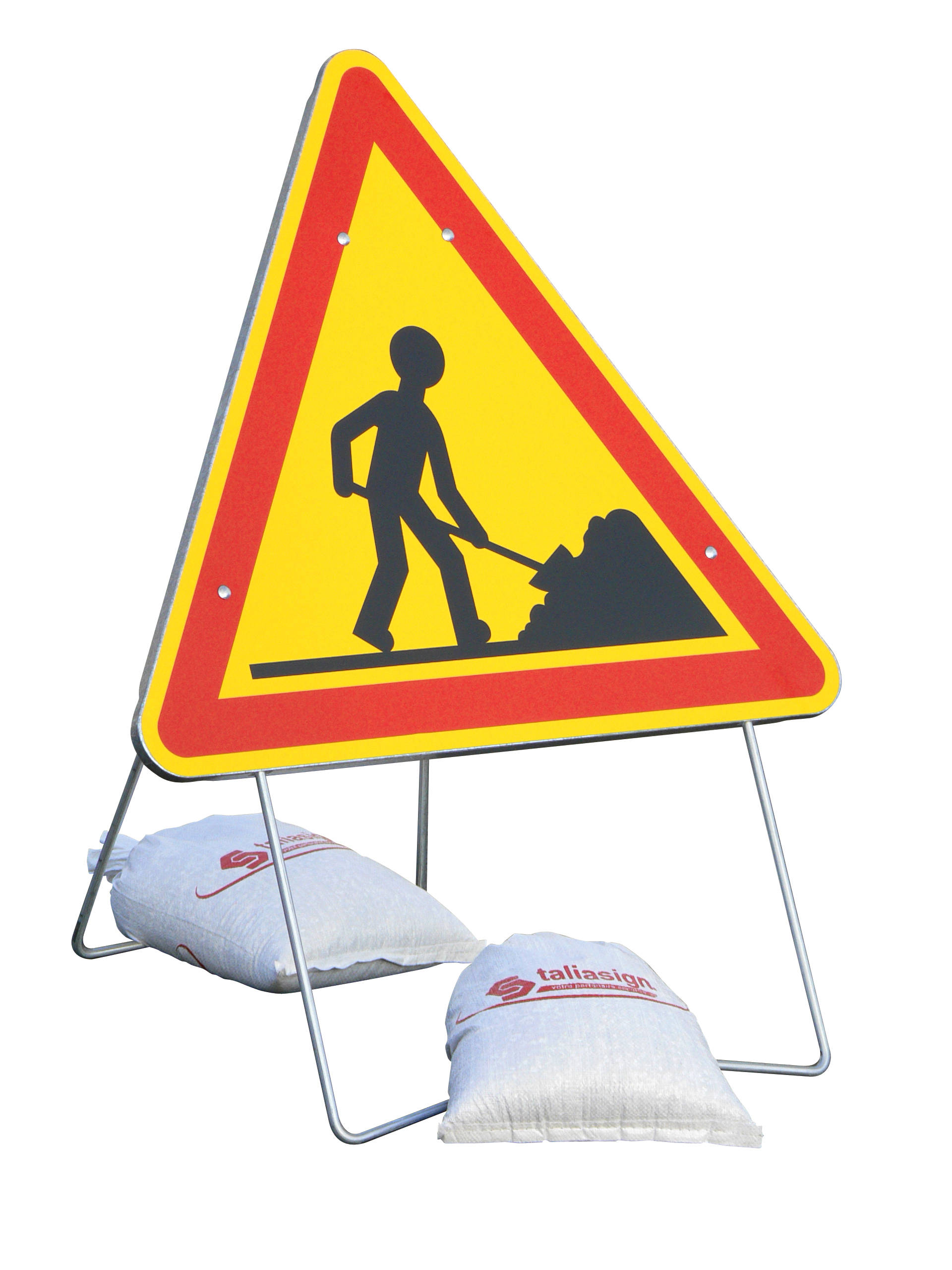 Panneau de signalisation AK5 1000 classe 2 TRAVAILLEUR + PIED - TALIAPLAST - 522104