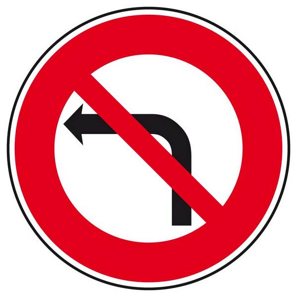 B2a-450-Classe 1-Interdiction de tourner à gauche TALIAPLAST - 523502