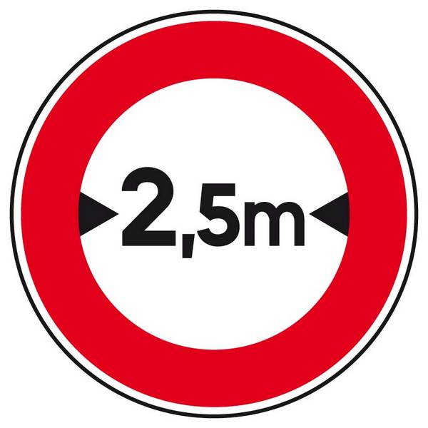 B11-450-Classe 1-Interdiction si largeur supérieure à.. TALIAPLAST - 523503
