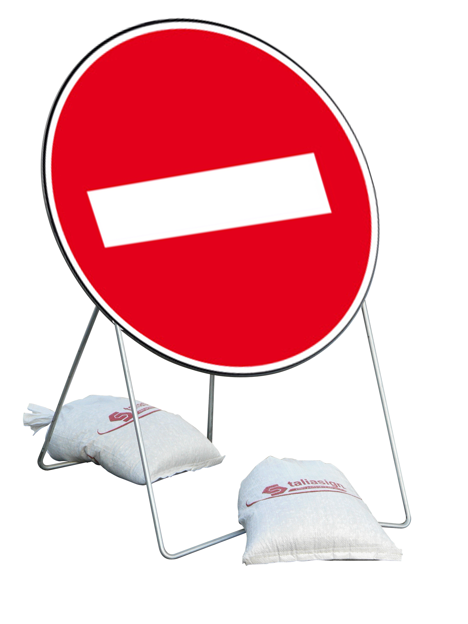 Panneau d'interdiction B1 SENS INTERDIT 850 mm classe 2 + PIED - TALIAPLAST - 524502