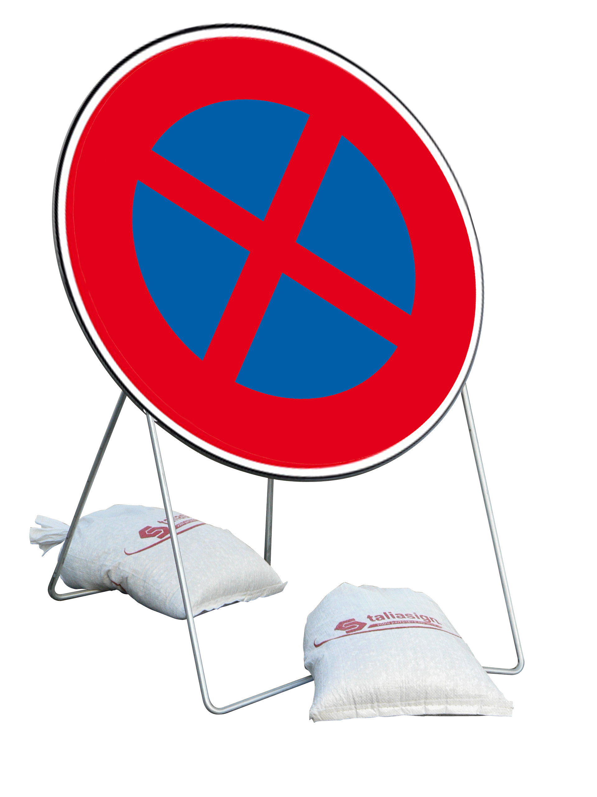 Panneau Arrêt interdit B6D 650 mm classe T1 + PIED - TALIAPLAST - 524408