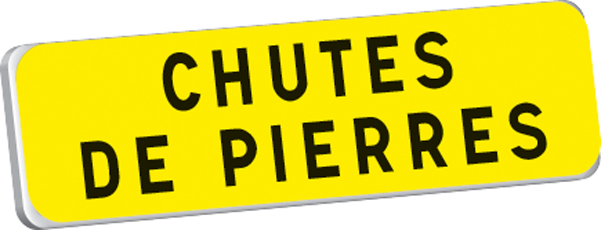 Panonceau CHUTES DE PIERRE KM9 classe T1 900 x 250 TALIAPLAST - 525222