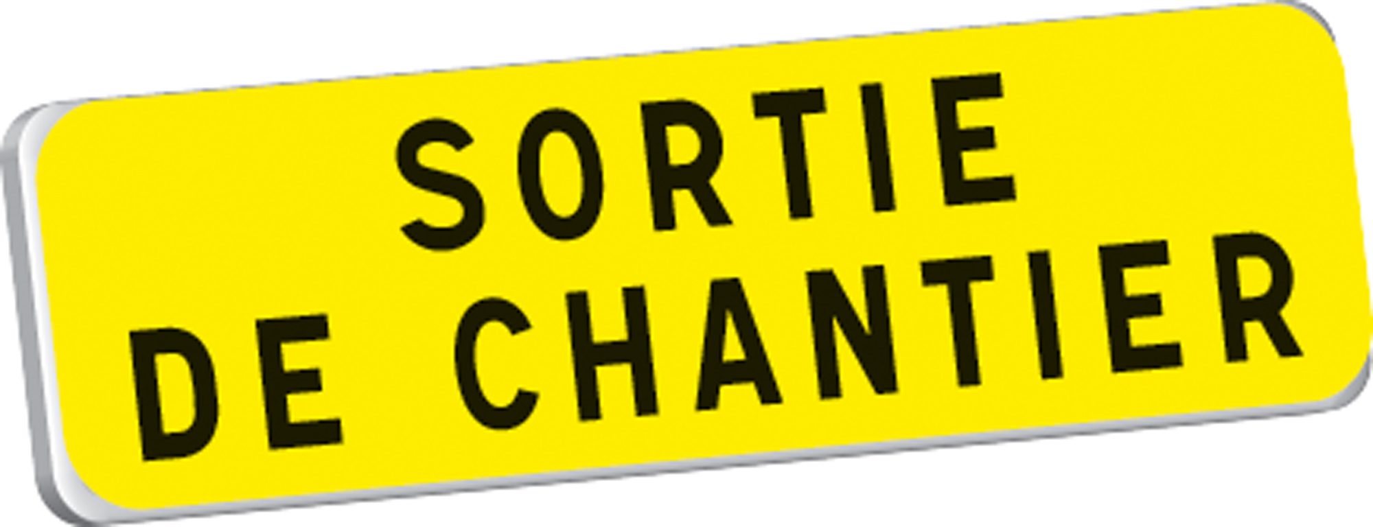 Panonceau SORTIE DE CHANTIER KM9 classe T1 700 x 200 TALIAPLAST - 525304