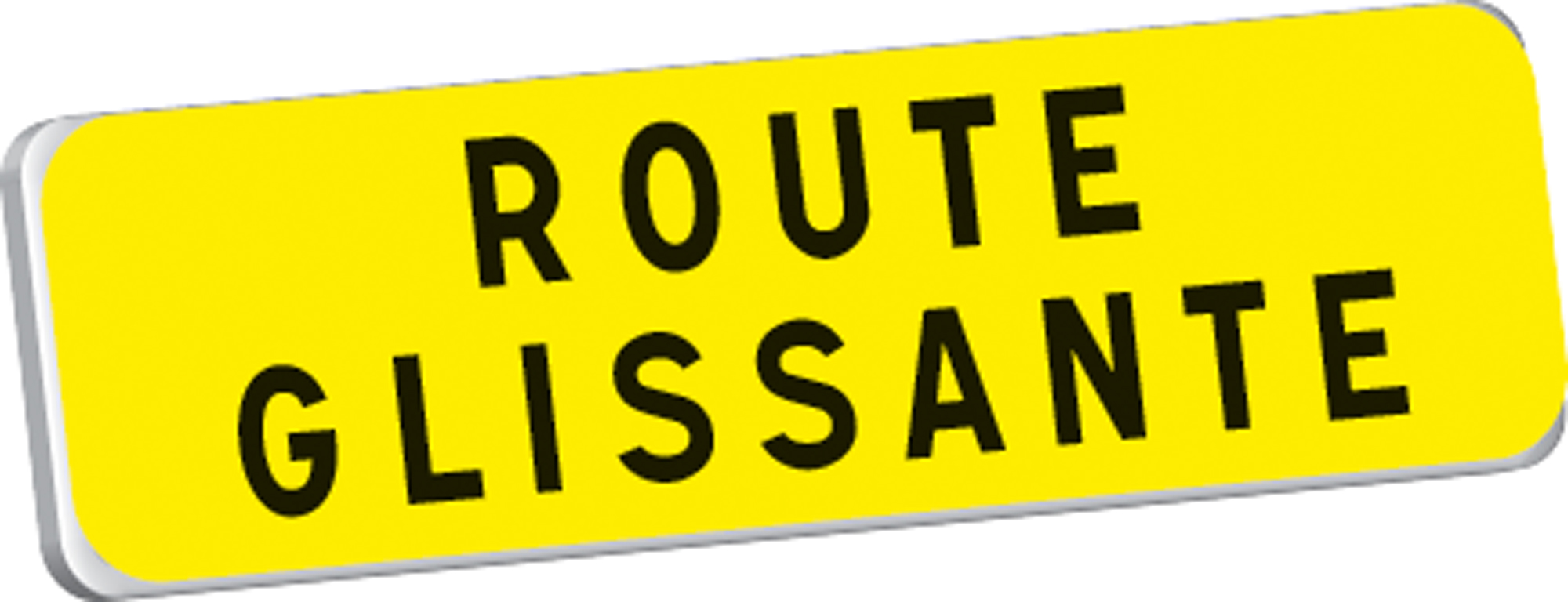 Panonceau ROUTE GLISSANTE KM9 classe T1 700 x 200 TALIAPLAST - 525306
