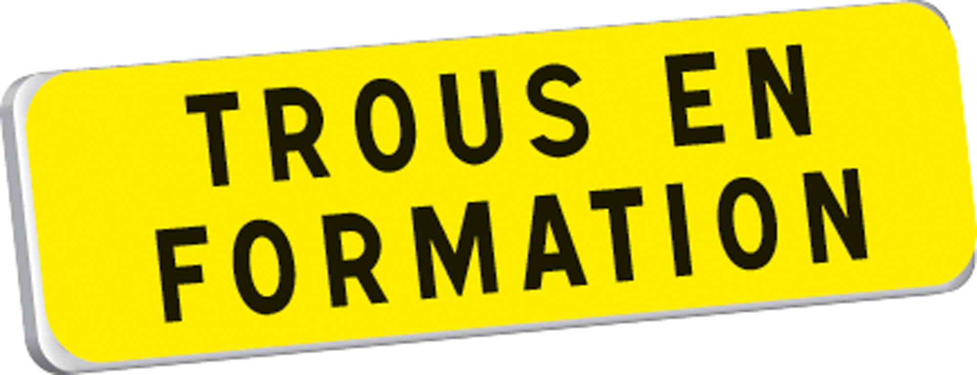 Panonceau TROUS EN FORMATION KM9 classe T1 700 x 200 TALIAPLAST - 525317