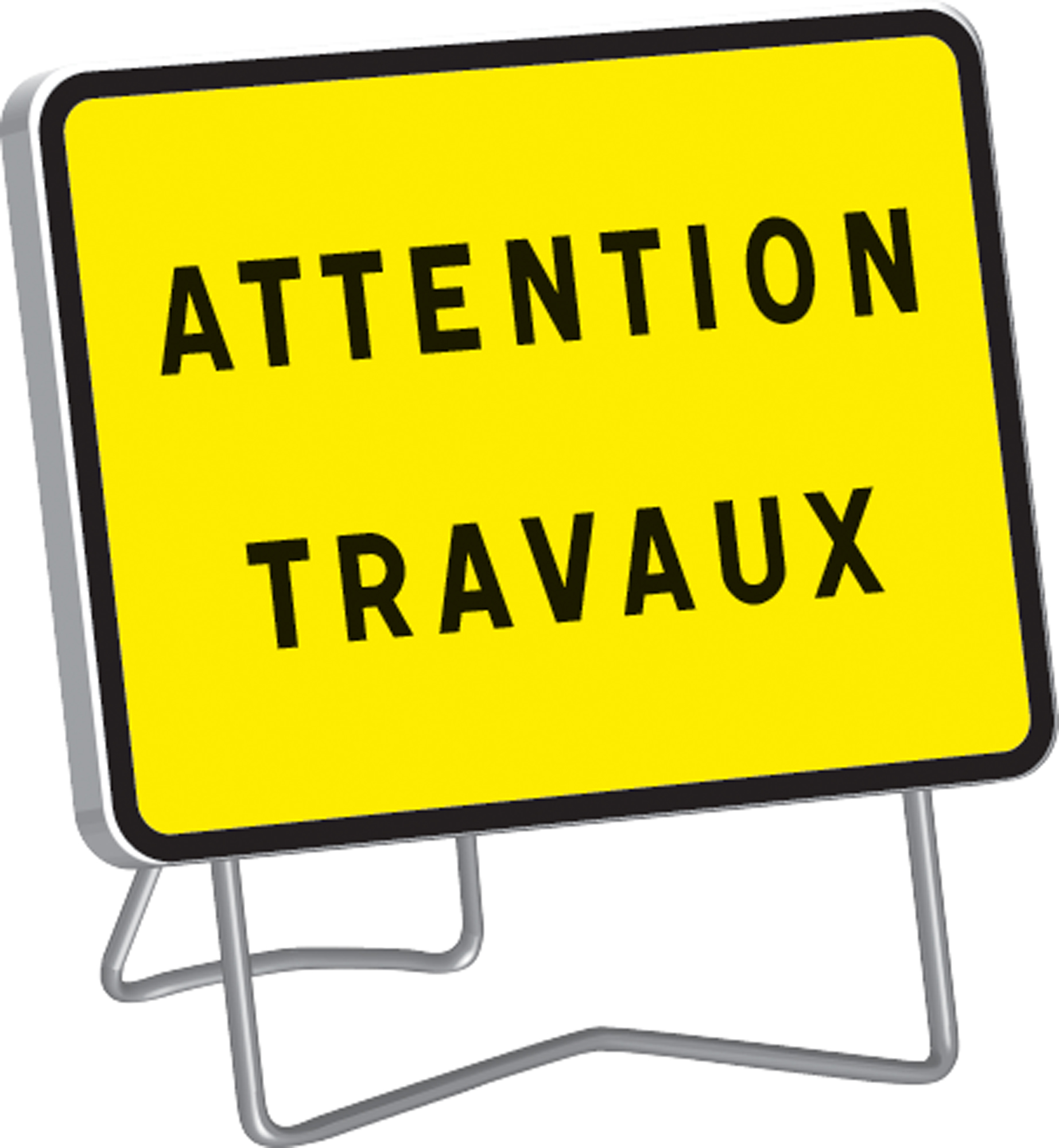 Panneau KC1 ' ATTENTION TRAVAUX ' classe T1 + PIED - TALIAPLAST - 525610