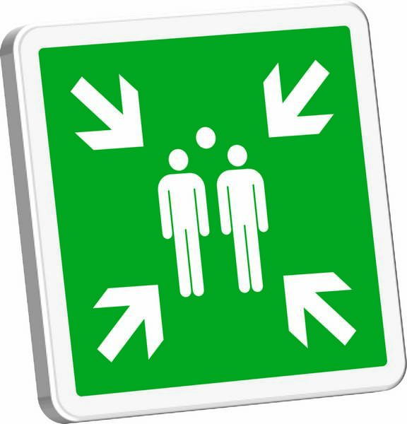 POINT DE RASSEMBLEMENT APRES EVACUATION 700X700mm TALIAPLAST - 527521