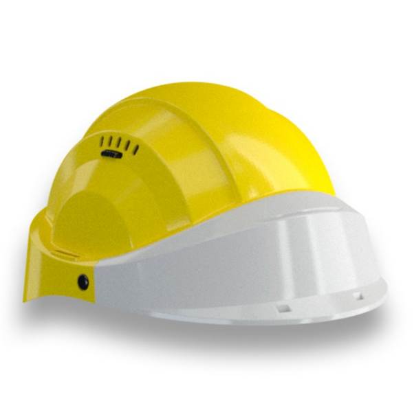 CASQUE 'ORIZON' JAUNE VISIERE GRISE TALIAPLAST - 563528