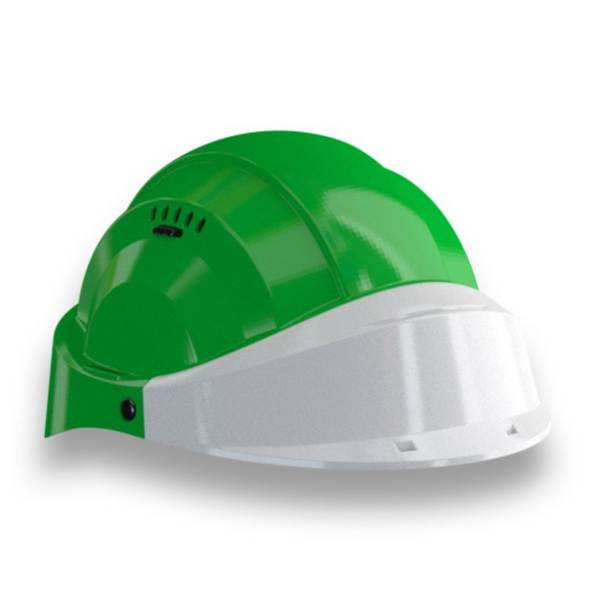 CASQUE 'ORIZON' VERT VISIERE GRISE TALIAPLAST - 563538