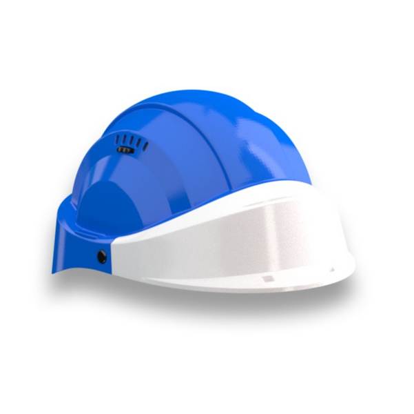 CASQUE 'ORIZON' BLEU VISIERE BLANCHE TALIAPLAST - 563541