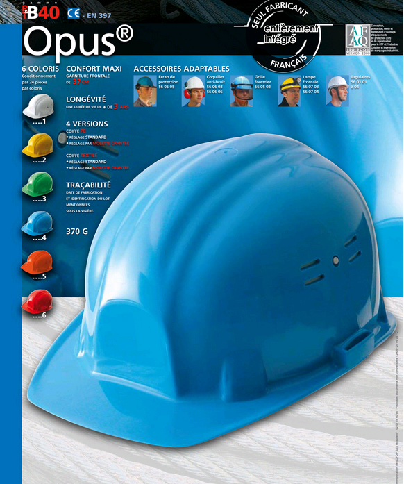 CASQUE DE CHANTIER TALIAPLAST OPUS BLEU - 564004