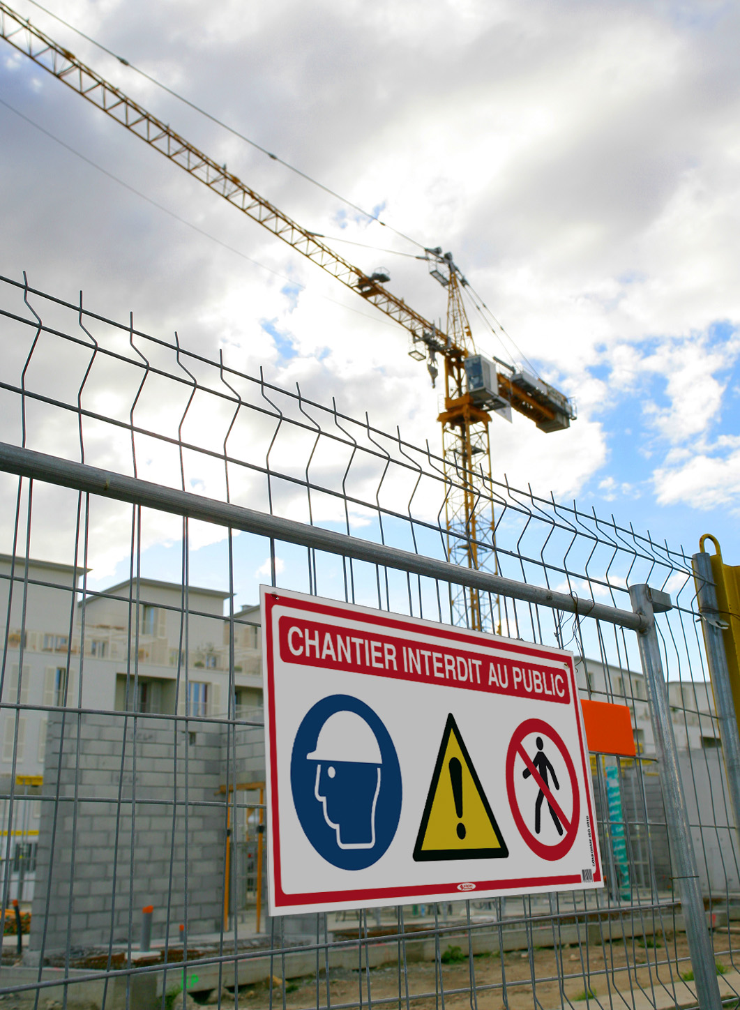 PANNEAU 4 EN 1 TALIAPLAST 'CHANTIER INTERDIT AU PUBLIC' - 620011