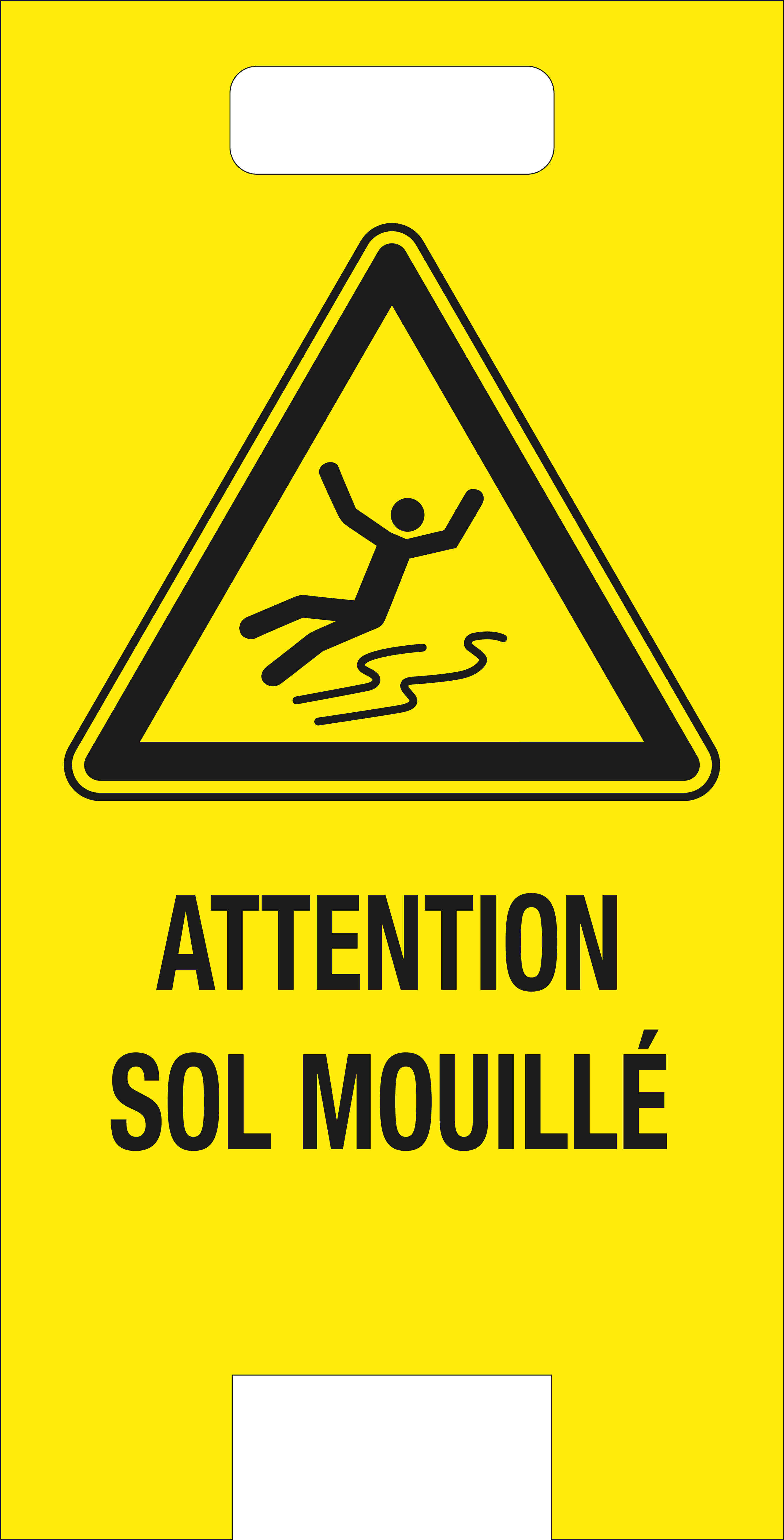 Chevalet de signalisation de danger 'Attention sol mouillé' TALIAPLAST - 620054