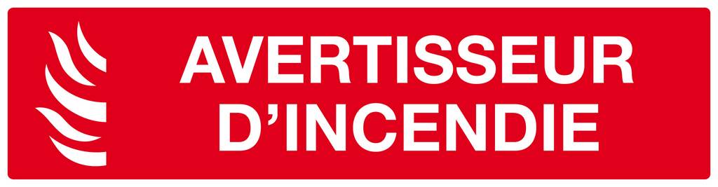 AVERTISSEUR D' INCENDIE 200x52mm TALIAPLAST - 620115