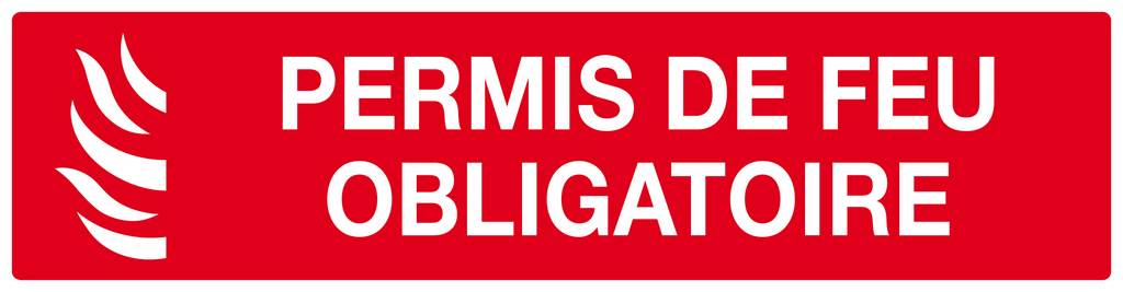 PERMIS DE FEU OBLIGATOIRE 200x52mm TALIAPLAST - 620119