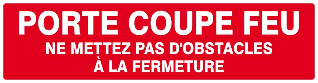 PORTE COUPE-FEU (+ texte) 200x52mm TALIAPLAST - 620121