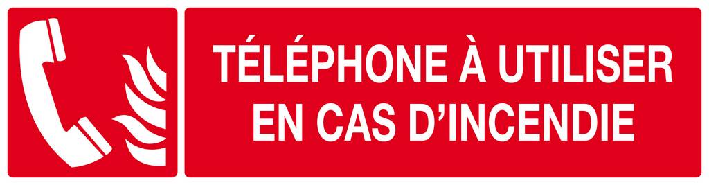 TELEPHONE A UTILISER EN CAS D'INCENDIE 200x52mm TALIAPLAST - 620126