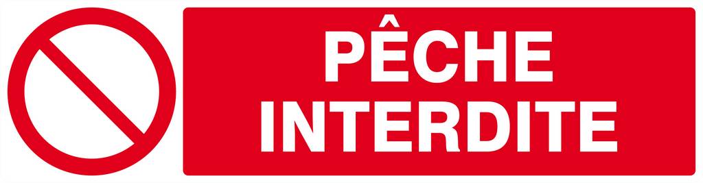 Panneau rigide PECHE INTERDITE 200x52mm TALIAPLAST - 620215