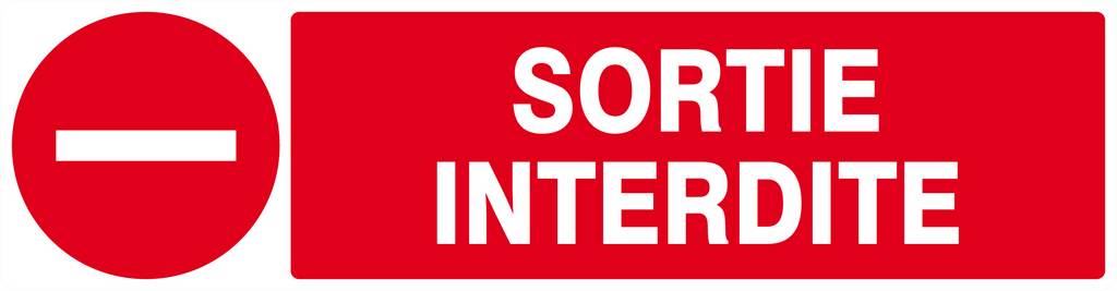 Panneau rigide SORTIE INTERDITE 200x52mm TALIAPLAST - 620224