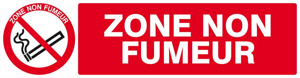 Panneau rigide ZONE NON FUMEUR 200x52mm TALIAPLAST - 620235