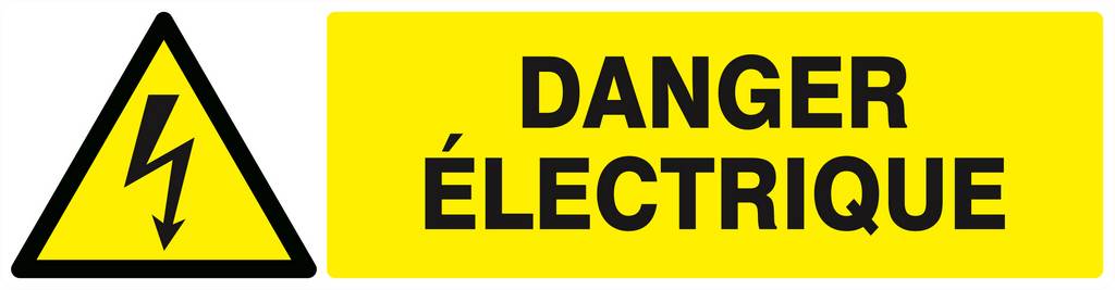 Panneau rigide DANGER, ELECTRICITE 200x52mm TALIAPLAST - 620305