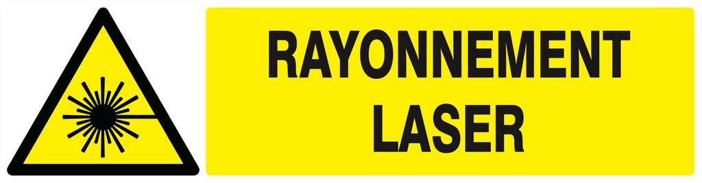 Panneau rigide DANGER, RAYONNEMENT LASER 200x52mm TALIAPLAST - 620316