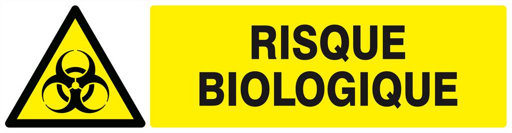 Panneau rigide DANGER, RISQUE BIOLOGIQUE 200x52mm TALIAPLAST - 620317
