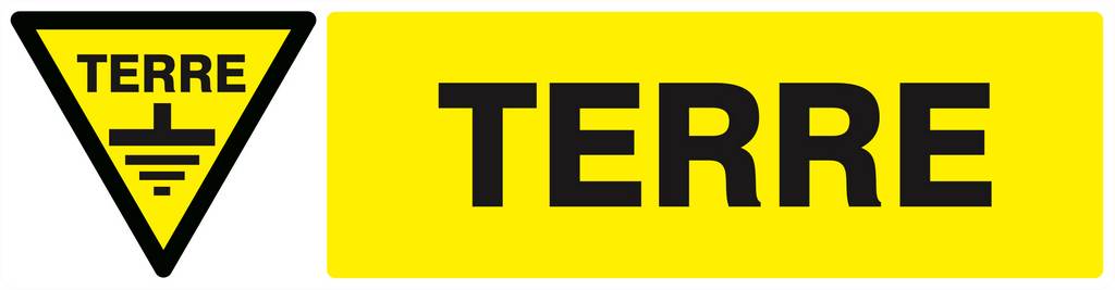Panneau rigide DANGER TERRE 200x52mm TALIAPLAST - 620318