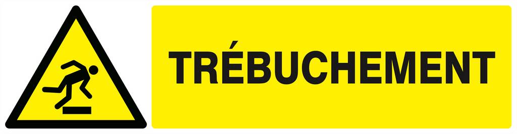 Panneau rigide DANGER, TREBUCHEMENT 200x52mm TALIAPLAST - 620328