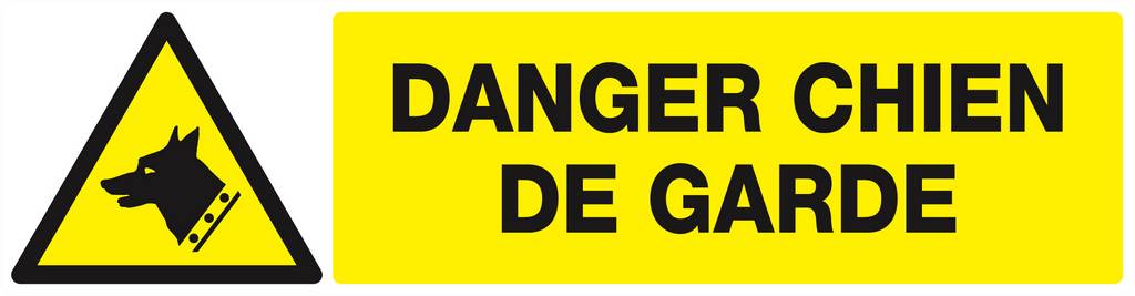 Panneau rigide DANGER, CHIEN DE GARDE 200x52mm TALIAPLAST - 620330