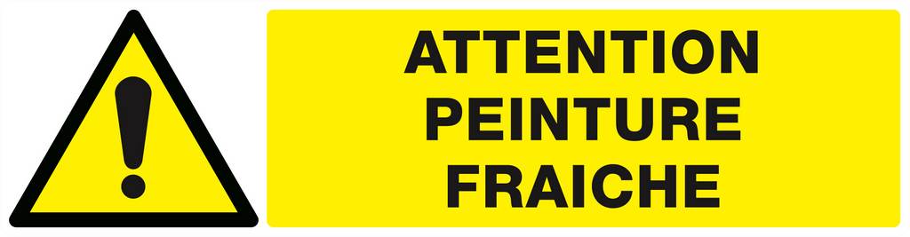 Panneau rigide ATTENTION PEINTURE FRAICHE 200x52mm TALIAPLAST - 620334