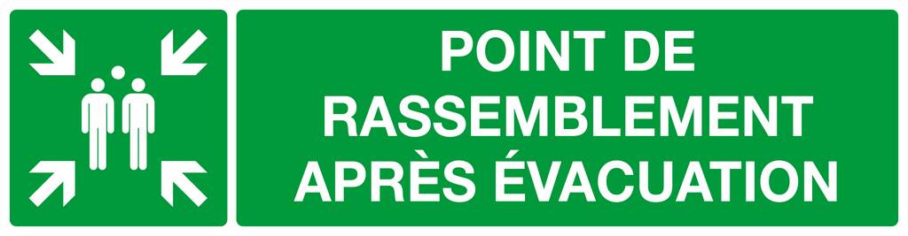 POINT DE RASSEMBLEMENT APRES EVACUATION 200x52mm TALIAPLAST - 620407