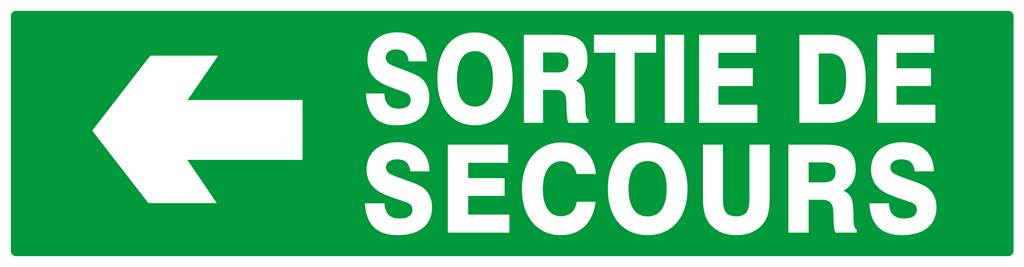 SORTIE DE SECOURS FLECHE A GAUCHE 200x52mm TALIAPLAST - 620414