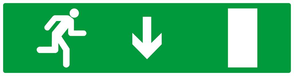 EVACUATION SORTIE BAS DROITE 200x52mm TALIAPLAST - 620426