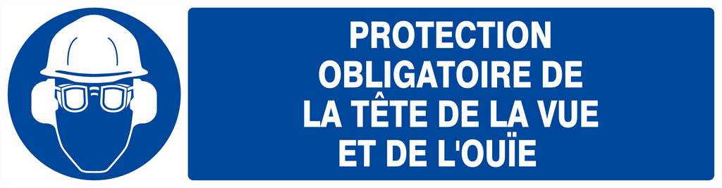PROTECTION OBLIGATOIRE TETE/VUE/OUIE 200x52mm TALIAPLAST - 620501