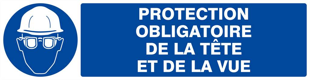 PROTECTION OBLIGATOIRE TETE ET VUE 200x52mm TALIAPLAST - 620504