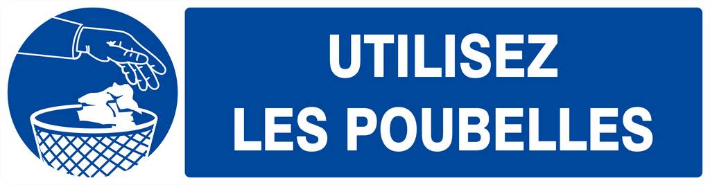 UTILISEZ LES POUBELLES 200x52mm TALIAPLAST - 620512