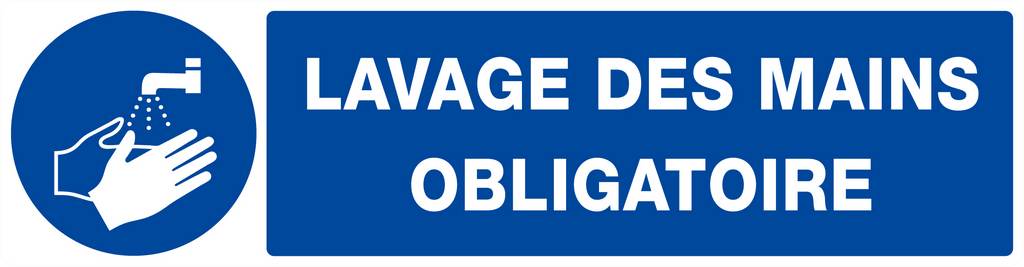 LAVAGE DES MAINS OBLIGATOIRE 200x52mm TALIAPLAST - 620520