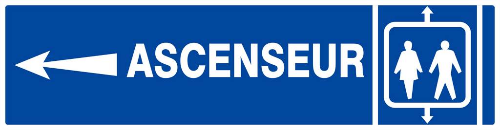 Panneau rigide ASCENSEUR FLECHE A GAUCHE 200x52mm TALIAPLAST - 620603